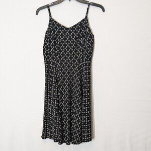 OLD NAVY Black/White Sleeveless Short Tank Dress; Size M